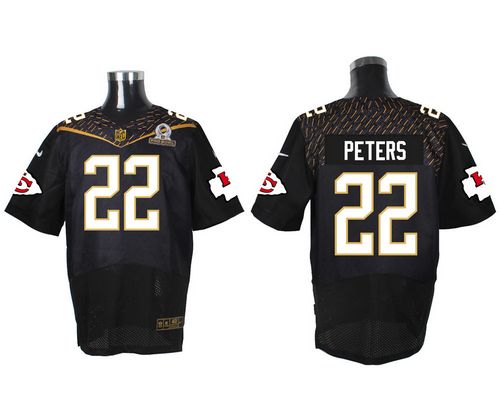 Nike Chiefs #22 Marcus Peters Black 2016 Pro Bowl Men's Stitched NFL Elite Jersey